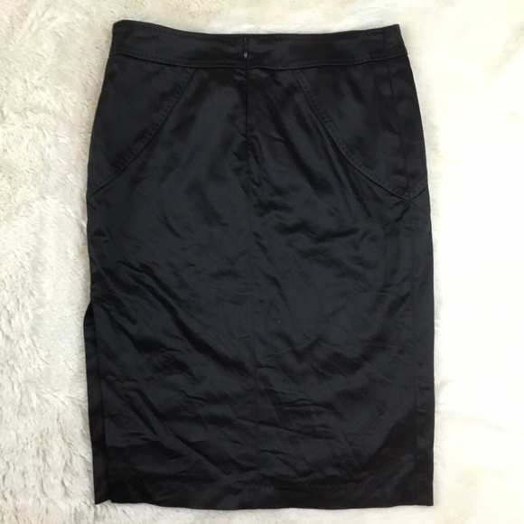 ALESSANDRO DELL' ACQUA Women's Black Pencil Skirt - Picture 3 of 5